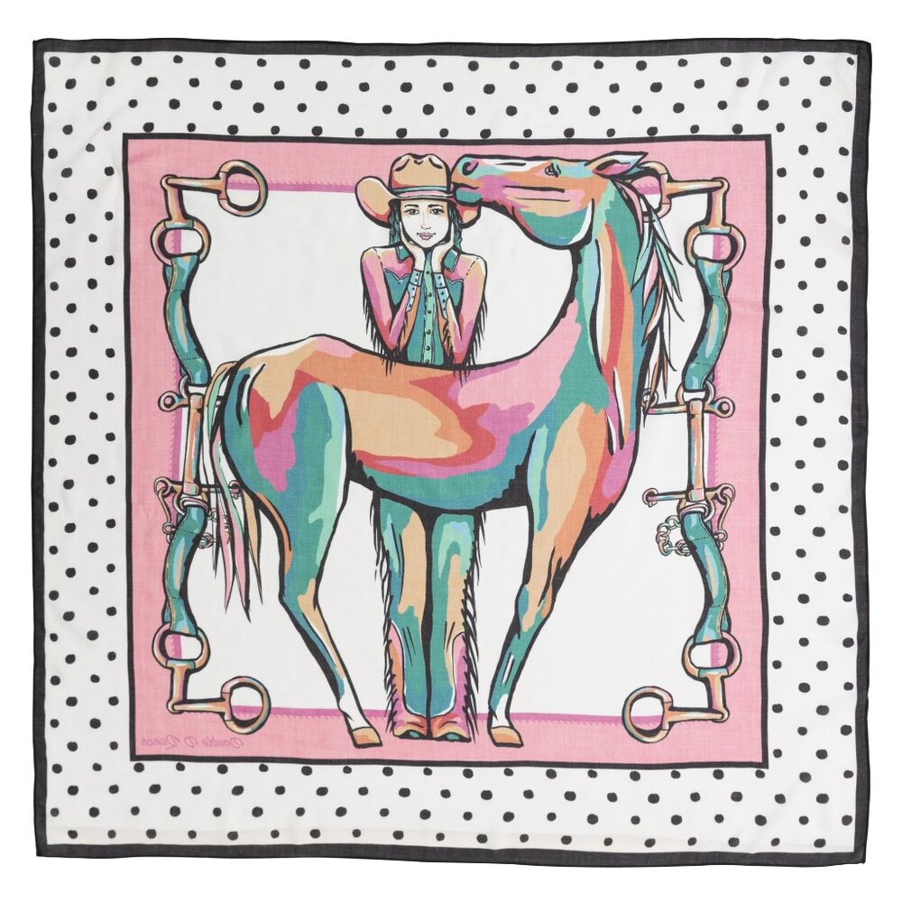 NWT Double D Ranch Horse Girl Scarf Boho Bohemian Western Accessories - Picture 4 of 4